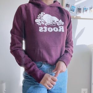 Burgundy hoodie from ROOTS
